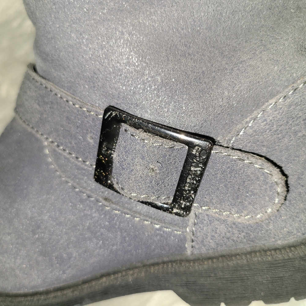 BearPaw Size 9 Gray Suede Leather Boots - Picture 12 of 13